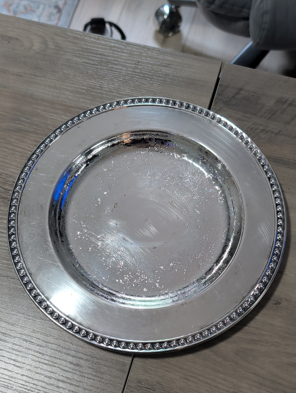 Vintage Silver Plated Coffee & Tea Serving Plate